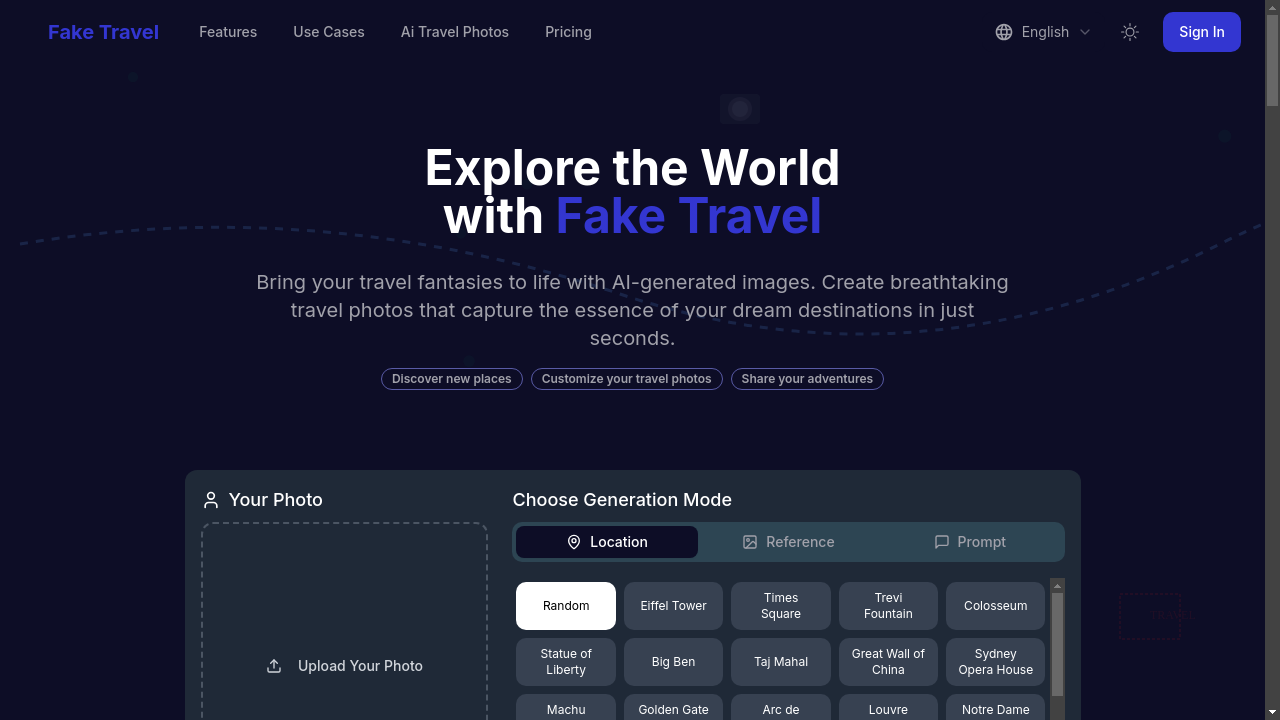 fake travel
