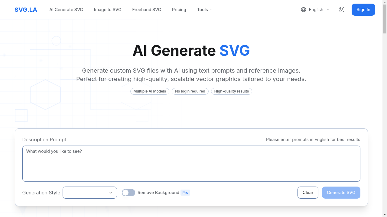 AI Generate SVG